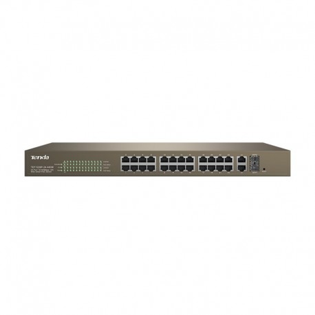 Tenda TEF1226P-24-440W 24-Port 10/100Mbps + 2 Gigabit Web Smart PoE Switch