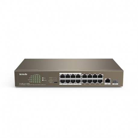 Tenda TEF1118P-16-150W 16 10/100Mbps +1 Gigabit/SFP Slots Switch With 16-Port PoE