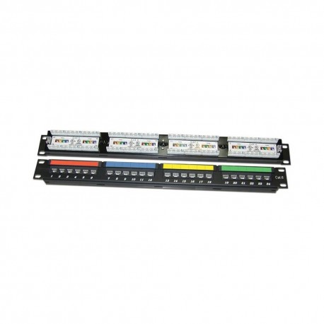 Black Copper Cat-6 24-Port Patch Panel Color Lable