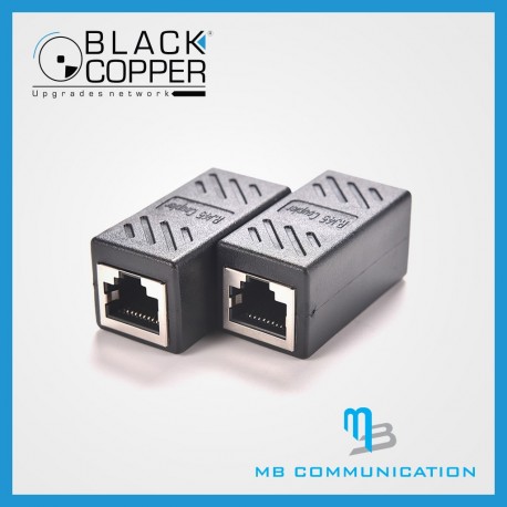 Black Copper CAT-6 Coupler