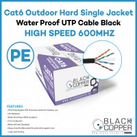 Black Copper Cat-6 UTP PE Single Jacket