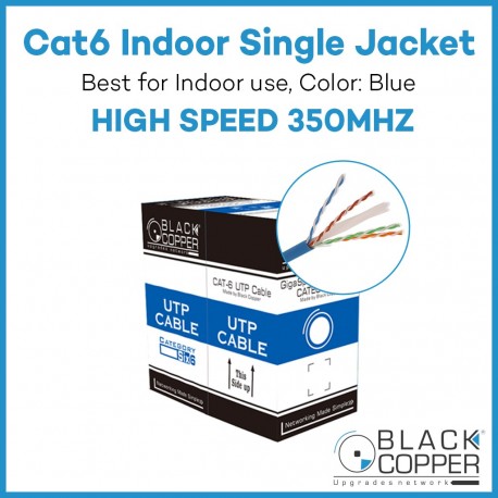 Black Copper Cat-6 UTP Indoor Single Jacket Cable