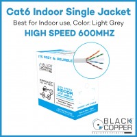 Black Copper Cat-6 UTP Indoor Single Jacket Cable