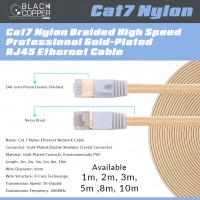 Cat 7 Ethernet Nylon Braided Cable 3 Meter