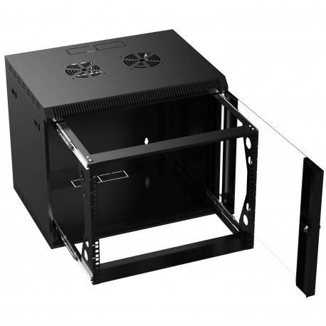 Black Copper 9U 19 Inch Wall Mount Rack