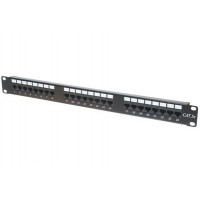 Black Copper Cat-5e Patch Panel 24 Port