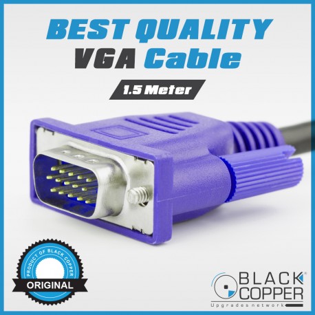 Black Copper VGA Cable 1.5 Meter
