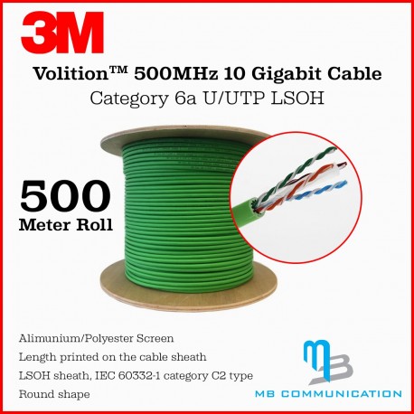 3M Cat6a UTP Pure Copper