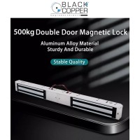 Black Copper Double Door Magnetic Lock 500kg