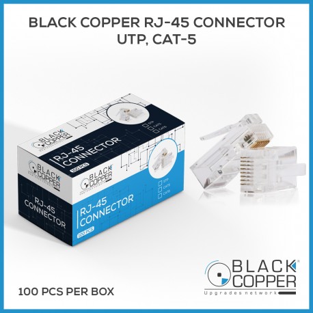 BlackCopper Rj-45 Connector Cat-5 (100 Pcs)
