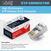 Black Copper Cat5 STP Connector