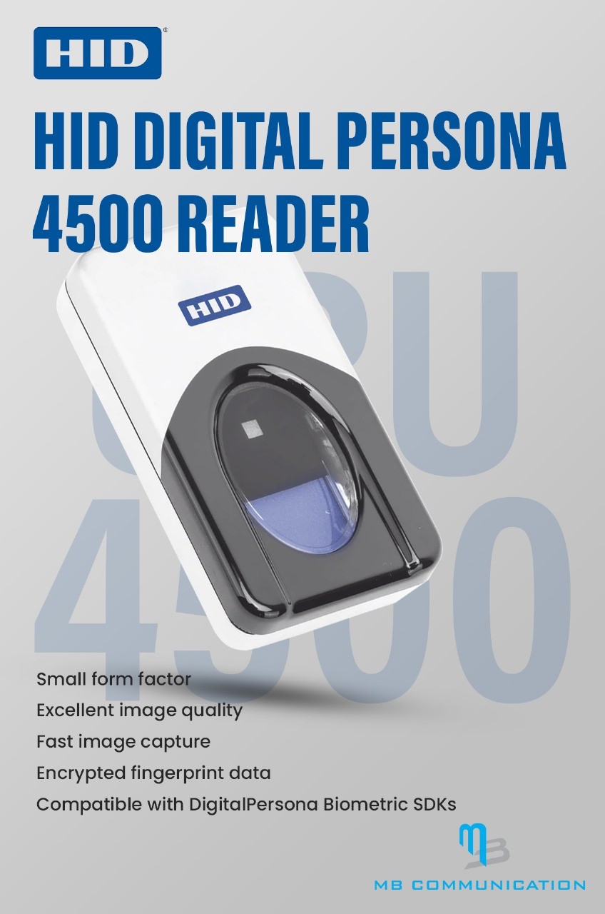 Digitalpersona Uareu 4500 Finger Print Reader Gray 973x988