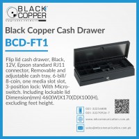 Black Copper FlipTop Cash Drawer BCD-FT1