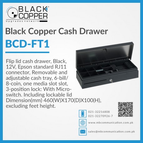 Black Copper FlipTop Cash Drawer BCD-FT1