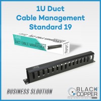 Black Copper 1U Cable Manager