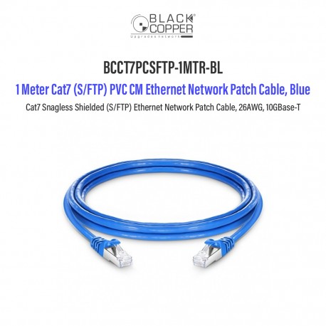 BlackCopper BCCT7PCSFTP-1MTR-BL