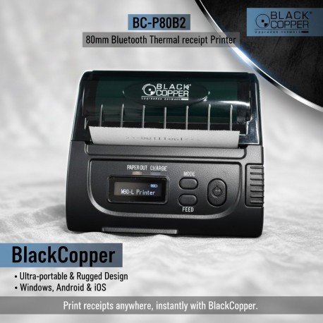 Black Copper 3 Inch Mobile Printer BC-P80B2