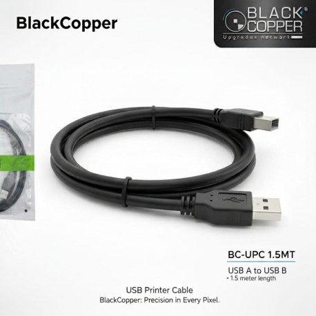 BlackCopper USB Printer Cable 1.5 Meter